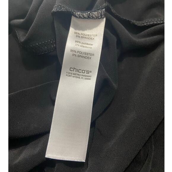 Chicos 1 Tank Dress Womens M Black Sleeveless Keyhole Back Stretch - Picture 8 of 11